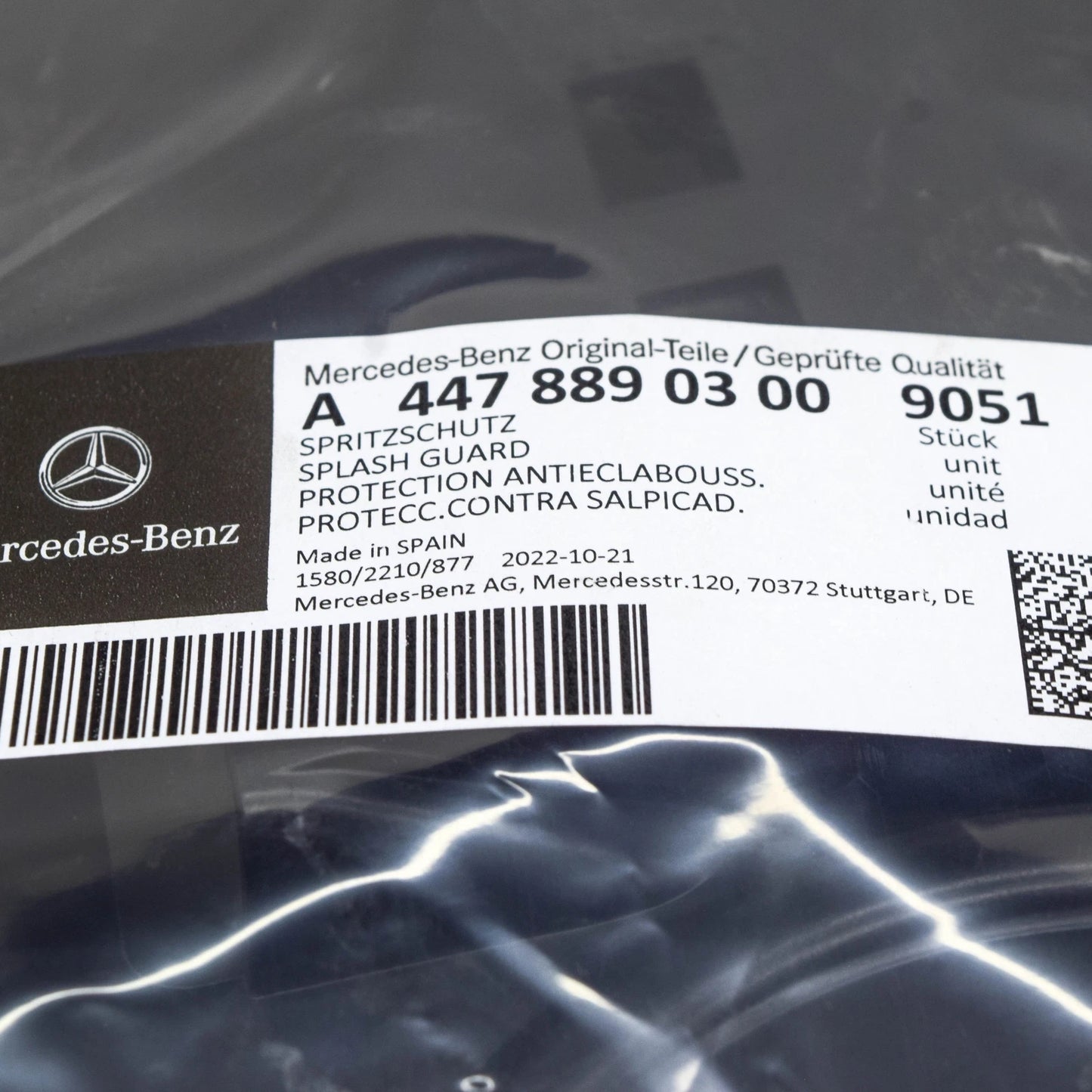 NEW MB VITO W447 REAR TO LEFT WHEEL ARCH SPLASH GUARD A44788903009051 ORIGINAL