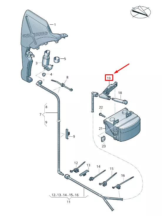 NEW AUDI A8 4N LEFT CRUISE CONTROL DISTANCE SENSOR BRACKET 4N0955195