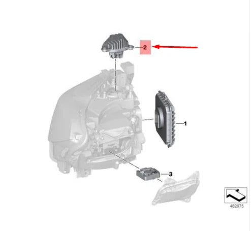 NEW BMW F22 2 COUPE LED MODULE DAYTIME DRIVING LIGHTS RIGHT 63117494852 ORIGINAL