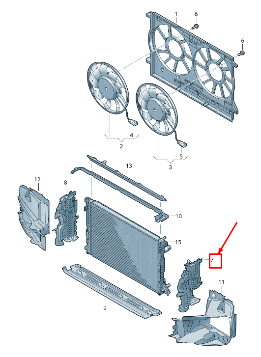 NEW AUDI A8 4N LEFT ENGINE RADIATOR AIR GUIDE 4N0121283AS ORIGINAL