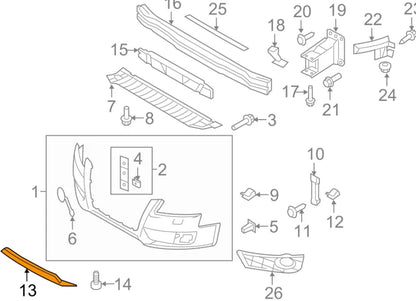 NEW AUDI A4 S4 B8 FRONT BUMPER GRILLE SPOILER 8K0807110 1RR