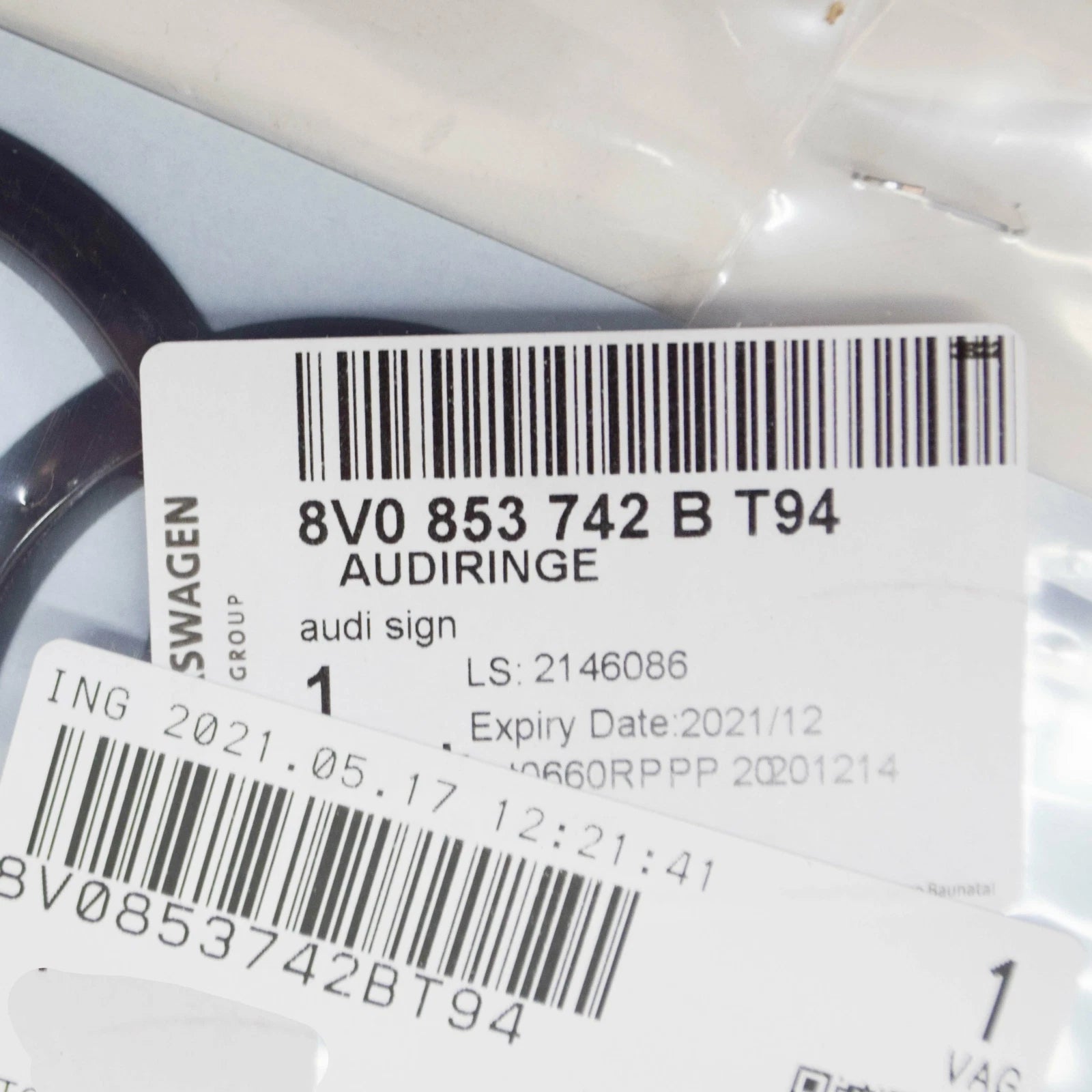 NEW AUDI A3 8V ENGINE HOOD EMBLEM BADGE 8V0853742BT94