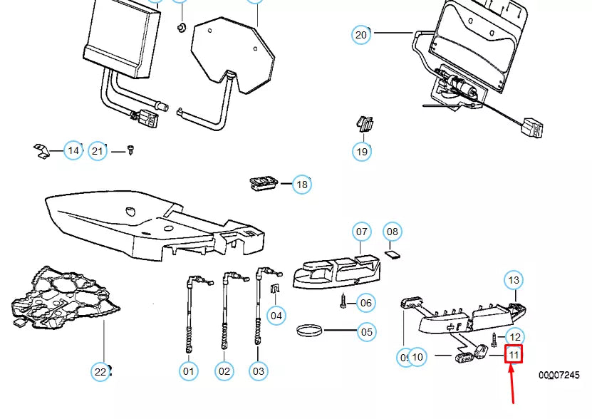 NEW BMW 3 E36 FRONT RIGHT SEAT BACKREST BUTTON 61311383482 ORIGINAL