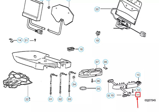 NEW BMW 3 E36 FRONT RIGHT SEAT BACKREST BUTTON 61311383482 ORIGINAL
