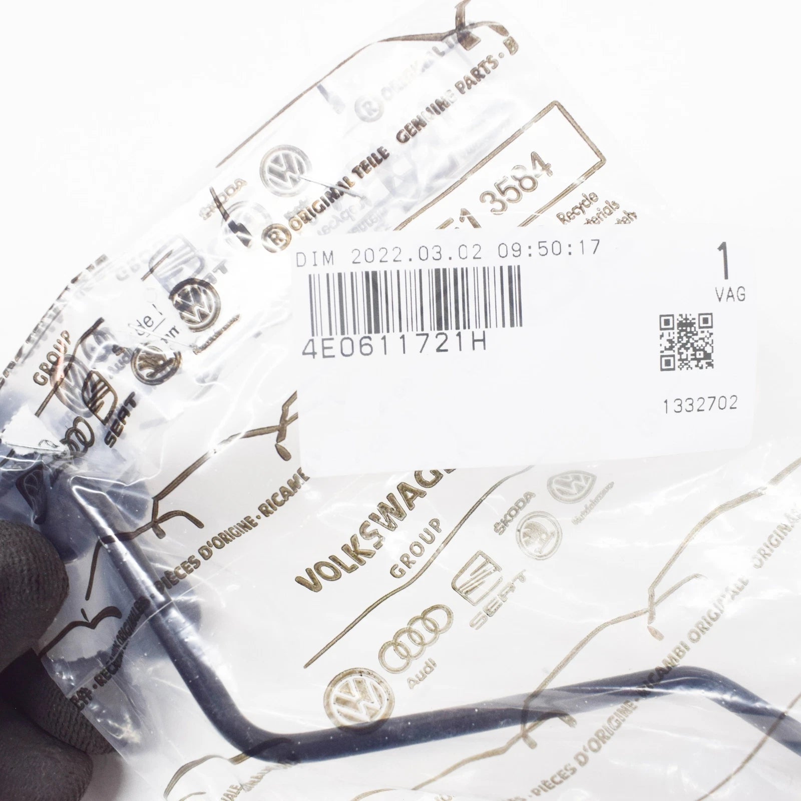 NEW AUDI A8 4E D3 FRONT LEFT BRAKE PIPE DRAIN TUBE 4E0611721H ORIGINAL