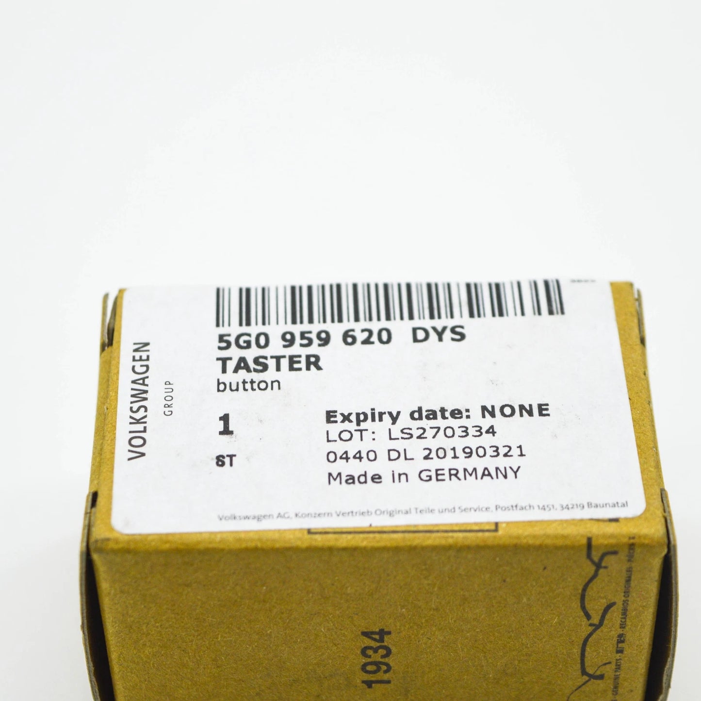 NEW VOLKSWAGEN GOLF MK7 ROOF SUNBLIND PUSHBUTON 5G0959620DYS