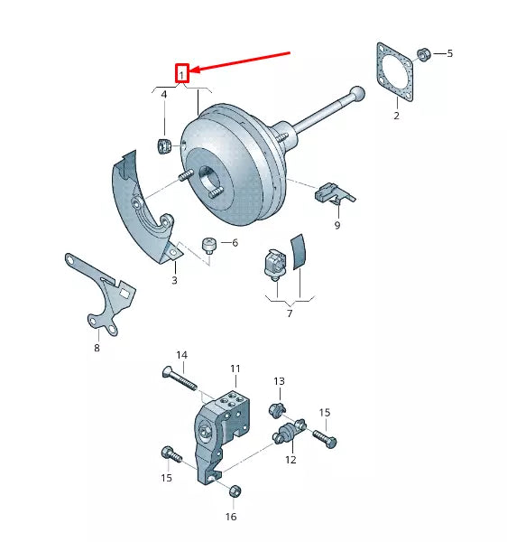 NEW VW CC 35 BRAKE SERVO RHD 3C2614106L ORIGINAL