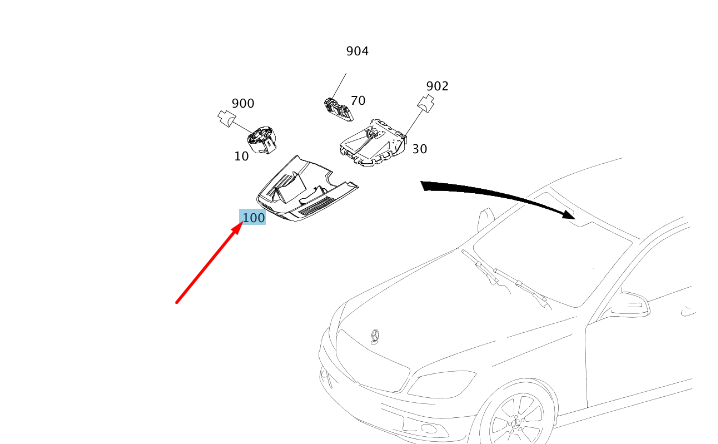NEW MERCEDES-BENZ E W212 RAIN/LIGHT SENSOR COVER A20482201407E94 ORIGINAL
