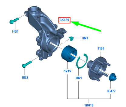 new ford c-max mk2 front right steering knuckle 1686602 original