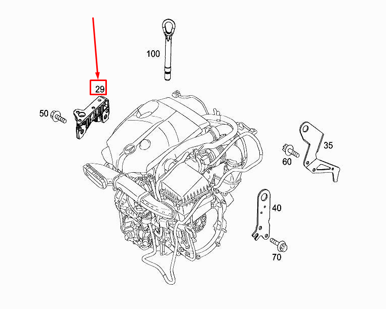 new mercedes-benz gla x156 engine carrier a6512200607 original