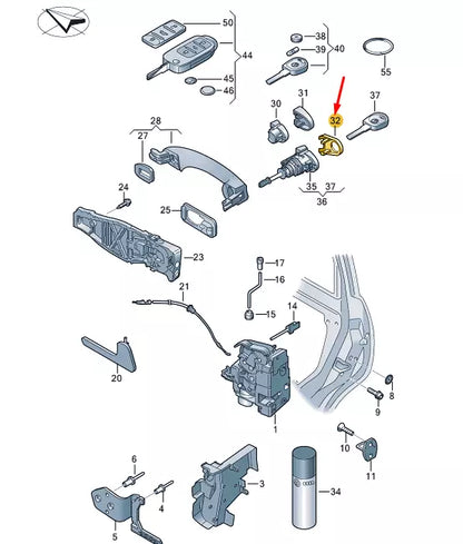 NEW VW TRANSPORTER VI T6 FRONT LEFT DOOR HANDLE CAP LHD 7LA837879A3FZ