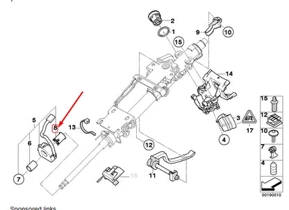 NEW BMW Z4 E85 STEERING ANGLE SENSOR RETAINING BUSH 32306767219 ORIGINAL