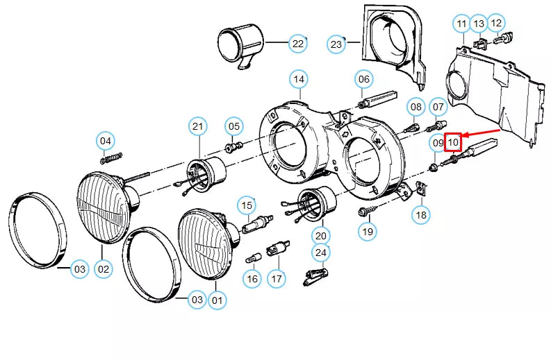 NEW BMW 3 E30 ADJUSTMENT SCREW FOR HEADLIGHTS LOW BEAM 63121370857 ORIGINAL