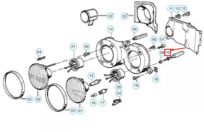 NEW BMW 3 E30 ADJUSTMENT SCREW FOR HEADLIGHTS LOW BEAM 63121370857 ORIGINAL