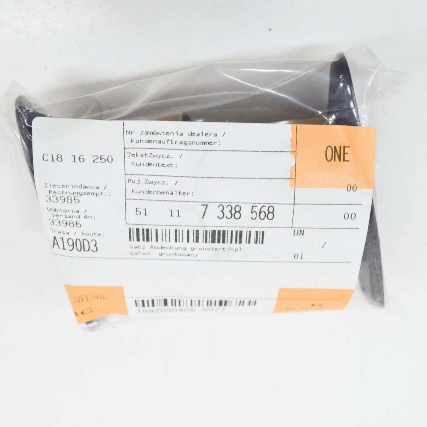 NEW BMW X3 F25 HEADLAMP WASHER COVER CAP KIT 51117338568 7338568 ORIGINAL