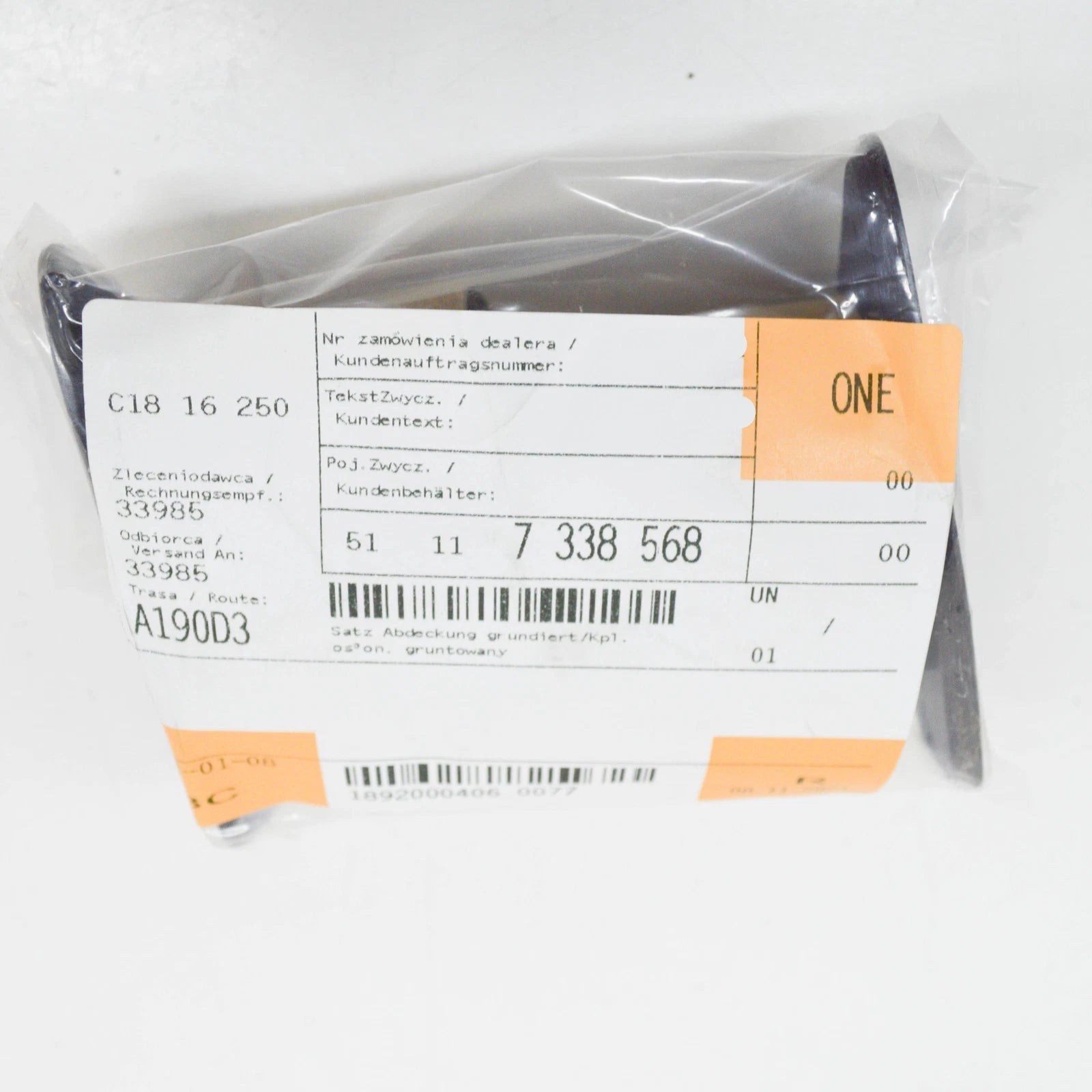 NEW BMW X3 F25 HEADLAMP WASHER COVER CAP KIT 51117338568 7338568 ORIGINAL