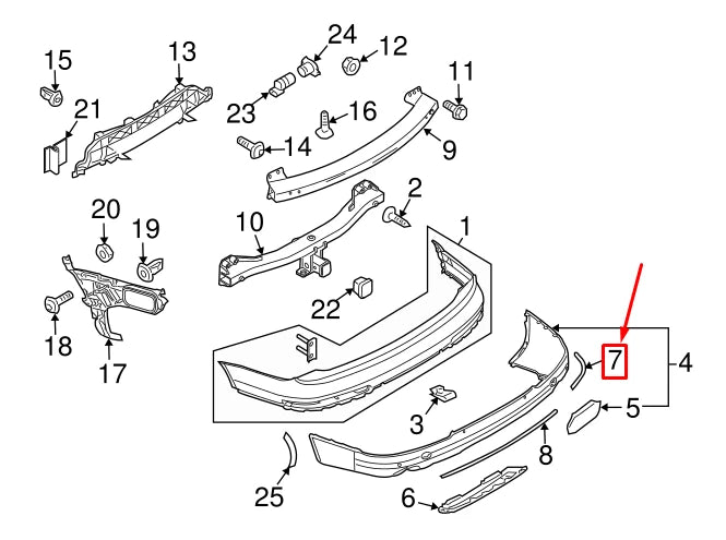 NEW AUDI Q7 4L FRONT LEFT BUMPER MOLDING 4L08074592ZZ ORIGINAL