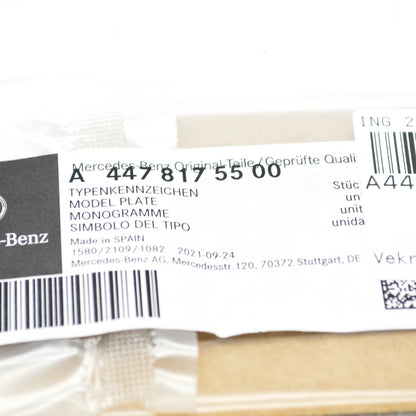 NEW MERCEDES-BENZ VITO TOURER W447 REAR BOOTLID BADGE A4478175500 ORIGINAL