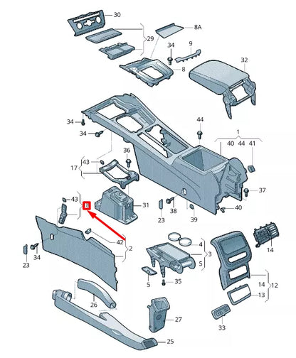 NEW VW ARTEON 3H7 LEFT CENTER CONSOLE SECURING BRACKET 3G1863143A