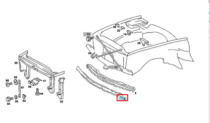 NEW MERCEDES-BENZ SL R107 FRONT CROSS MEMBER STRIKER PLATE A1076200967 ORIGINAL