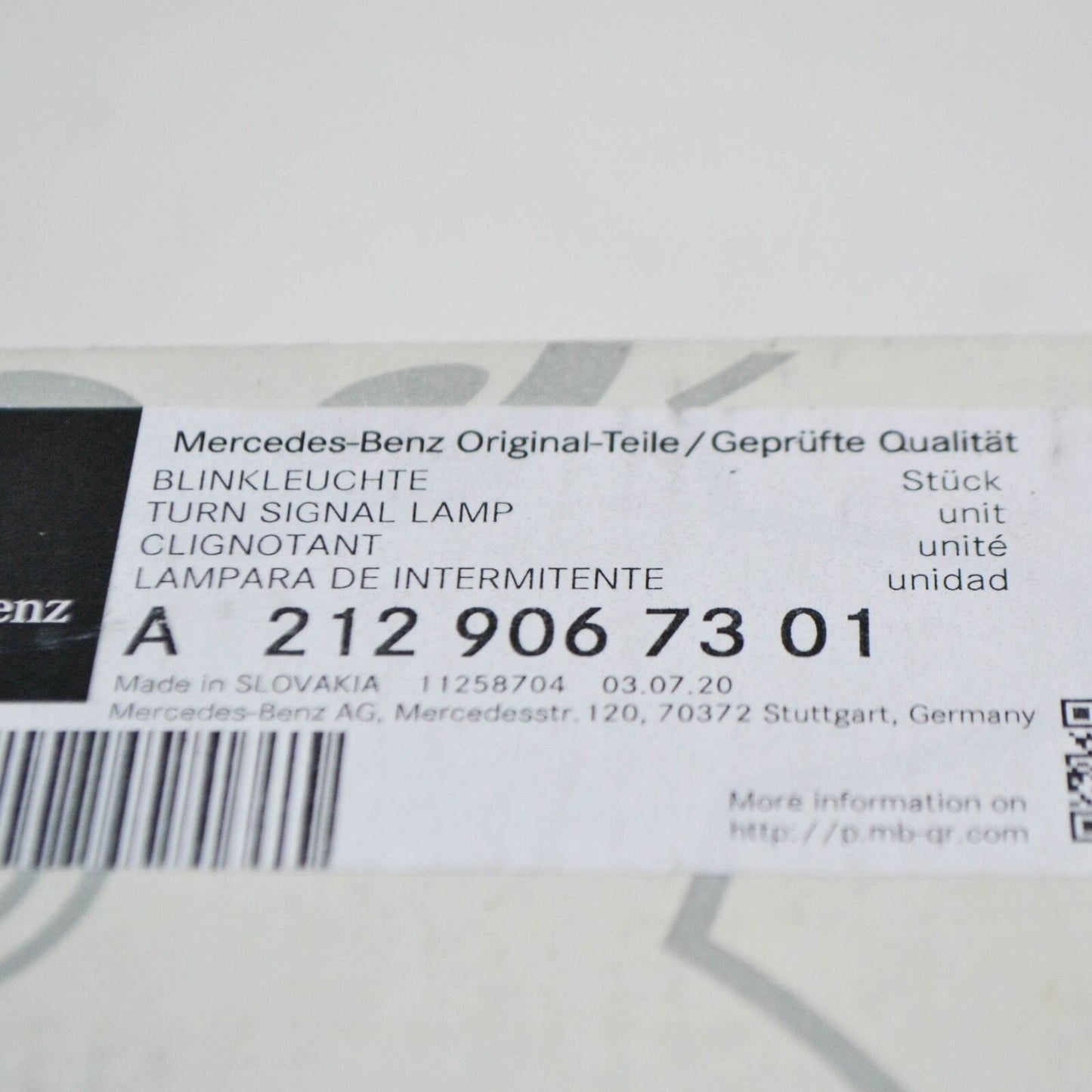 NEW MB CLA X156 FRONT RIGHT DOOR MIRROR TURN SIGNAL A2129067301 ORIGINAL