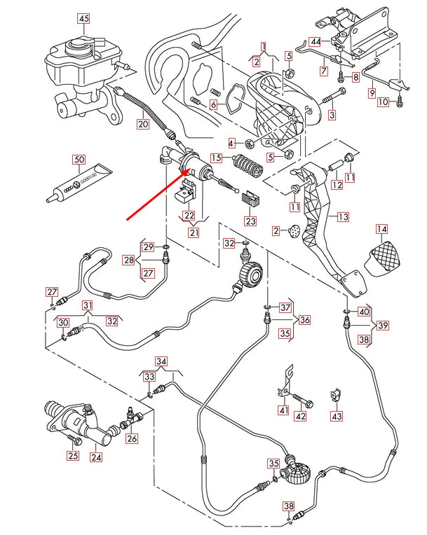 NEW AUDI TT 8J9 CLUTCH MASTER CYLINDER 1K0721388AC