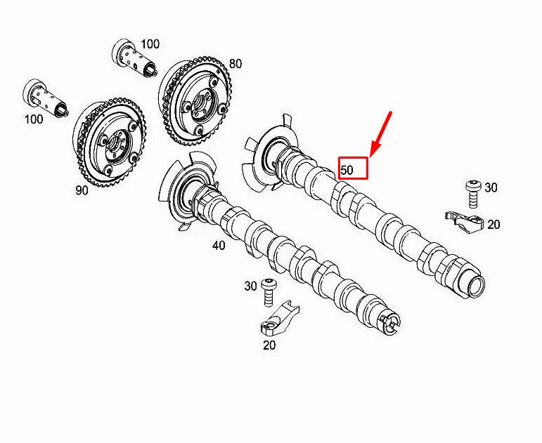 NEW MERCEDES-BENZ CLA C117 ENGINE INTAKE CAMSHAFT A2700506400 ORIGINAL