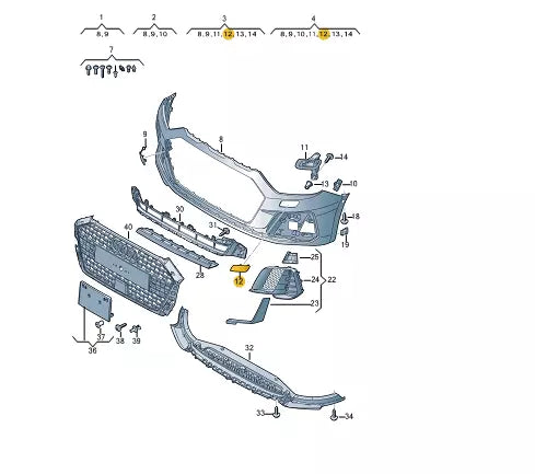 NEW AUDI A1 SPORTBACK GBA RIGHT HEADLIGHT WASHER COVER CAP 82A807754AGRU