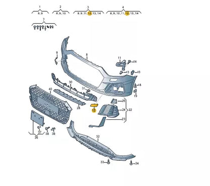 NEW AUDI A1 SPORTBACK GBA RIGHT HEADLIGHT WASHER COVER CAP 82A807754AGRU