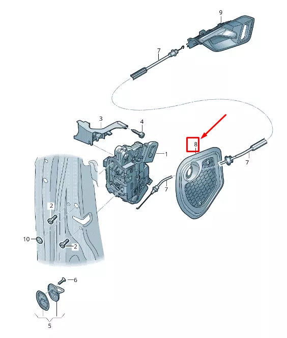 NEW AUDI Q3 F3 SPORTBACK FRONT RIGHT DOOR INNER PANEL COVER 8V5837916A