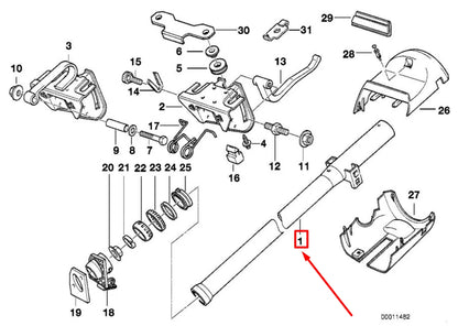 NEW BMW 3 COMPACT E36 STEERING COLUMN TUBE 1093025 32311093025 ORIGINAL