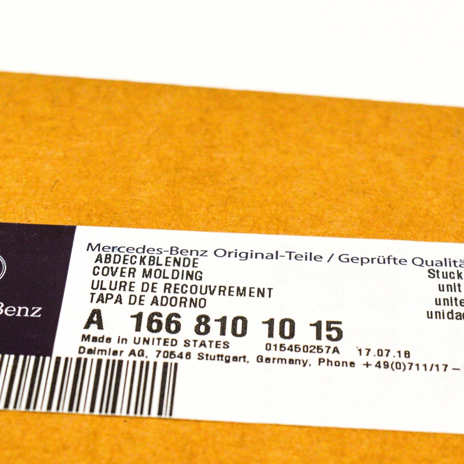 NEW MERCEDES BENZ GLE W166 RIGHT MIRROR LOWER COVER CAP  A1668101015 ORIGINAL