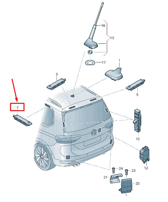 NEW VW TOURAN 5T ANTENNA AMPLIFIER 5TA035577K