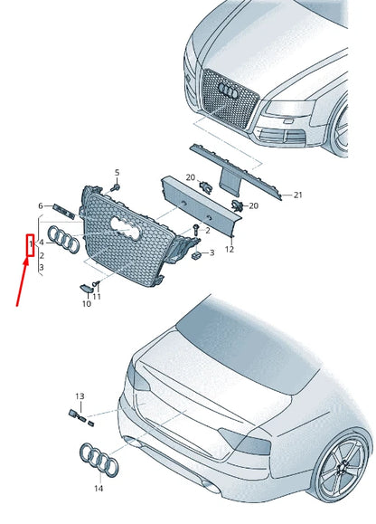NEW AUDI A5 SPORTBACK 8T RADIATOR GRILLE 8T0853651DMOJ 8T0853651D MOJ ORIGINAL