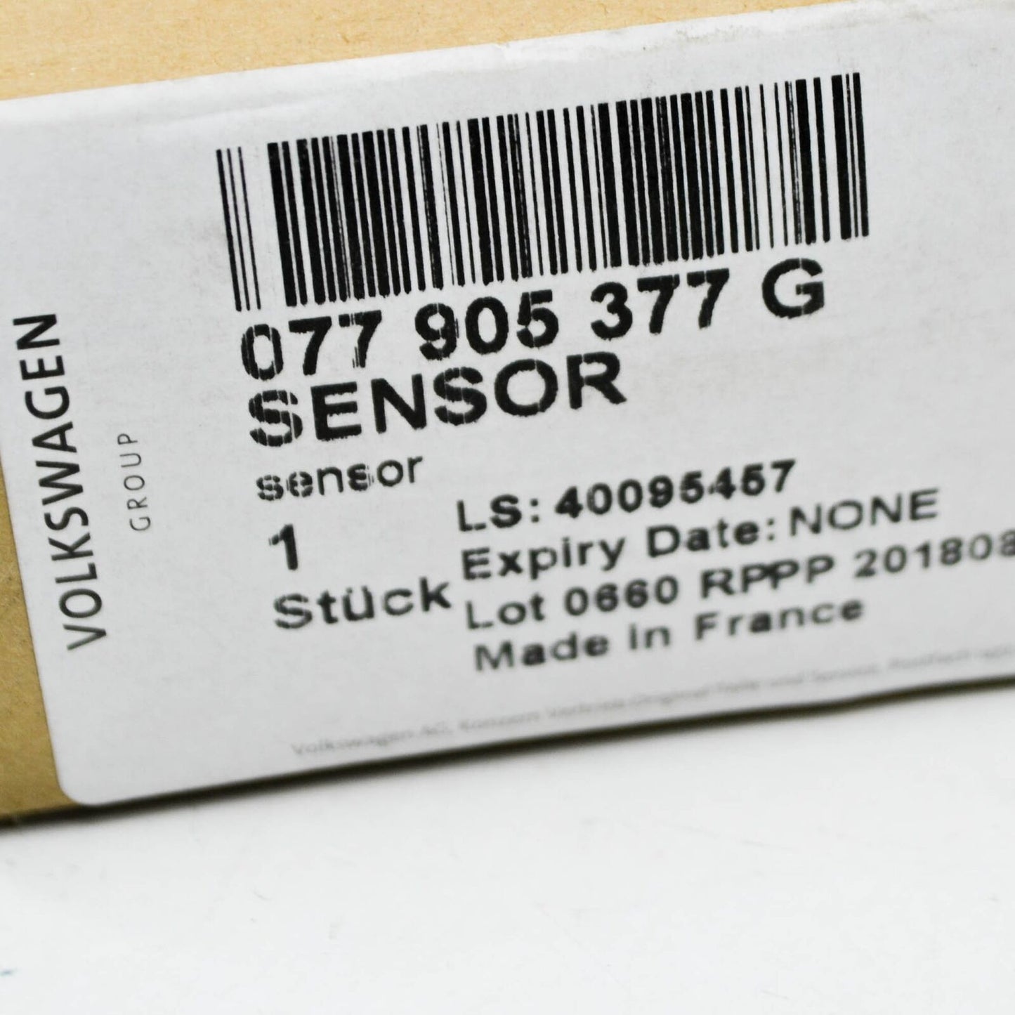 NEW AUDI A6 C6 DETONATION KNOCK SENSOR 077905377G ORIGINAL