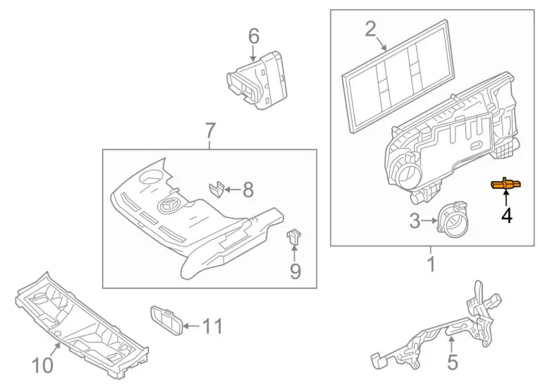 NEW MERCEDES BENZ GLE W166 AIR INTAKE TEMPERATURE SENSOR A2769050000 ORIGINAL