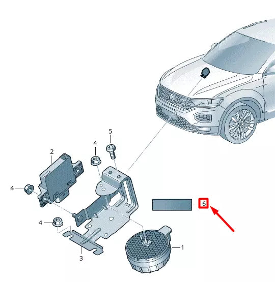 NEW VOLKSWAGEN T-ROC A11 IMPACT SOUND INSULATION STRIP 433857445C