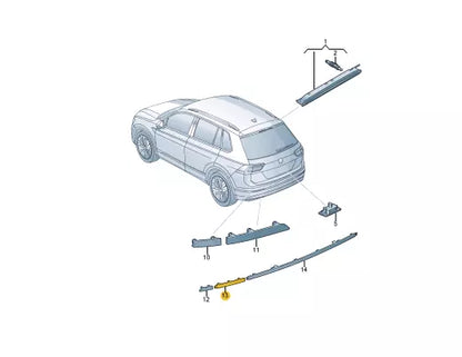 NEW VOLKSWAGEN TIGUAN AD REAR LEFT BUMPER REFLECTOR 5NA945105B