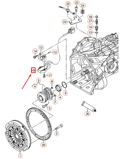 NEW AUDI R8 42 CLUTCH POSITION SENSOR 086141297 ORIGINAL