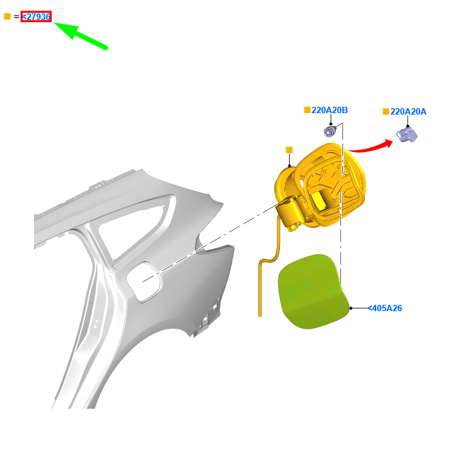 new ford focus mk4 fuel tank filler pipe housing 2430783 original