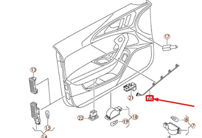 NEW AUDI A6 C7 REAR RIGHT DOOR TRIM PANEL LIGHT FIBRE 4G0919178A ORIGINAL