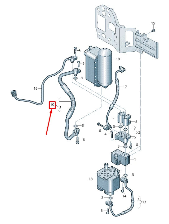 NEW AUDI E-TRON GEN A/C REFRIGERANT LINE 4KE816732D