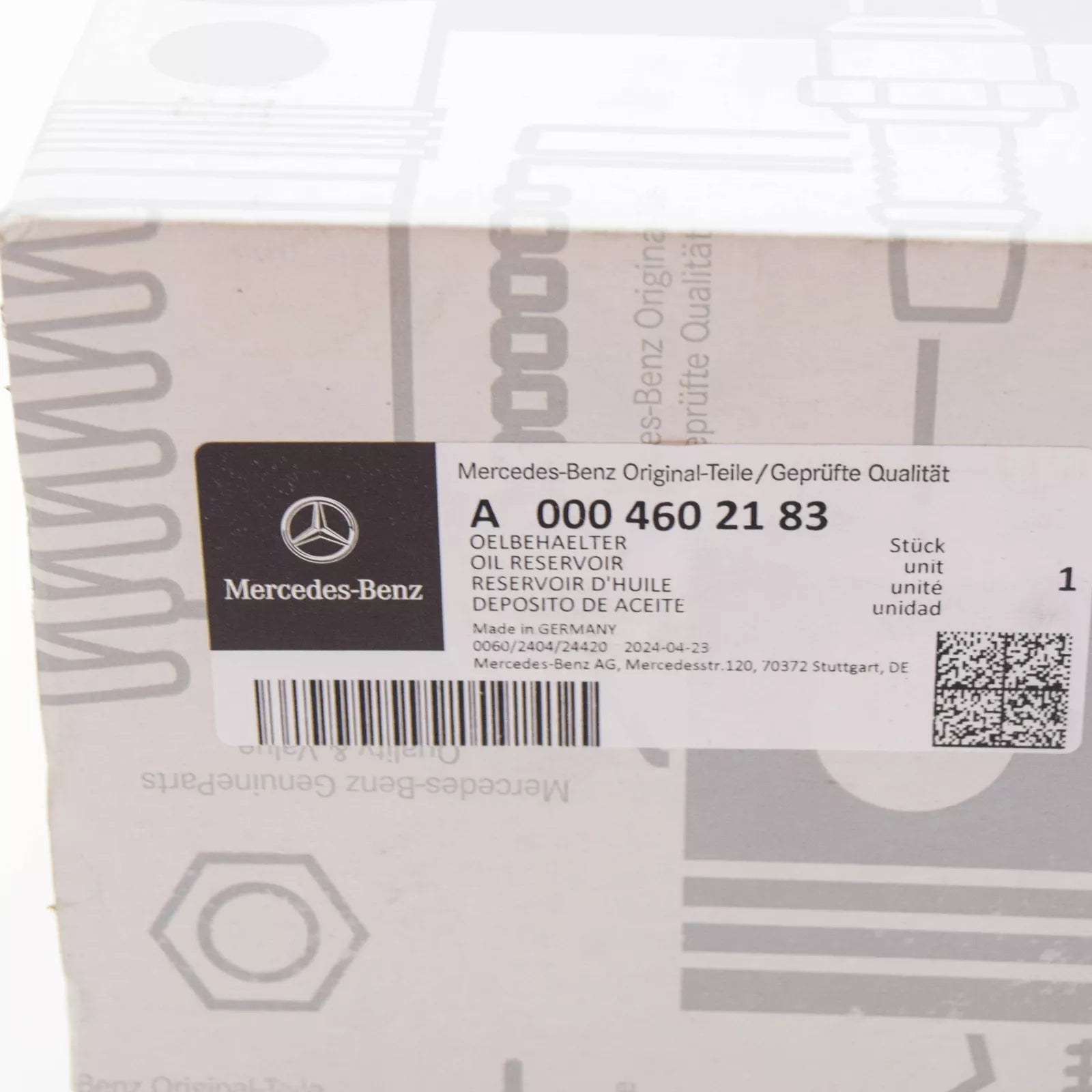 NEW MERCEDES-BENZ GL X164 POWER STEERING PUMP TANK A0004602183 ORIGINAL