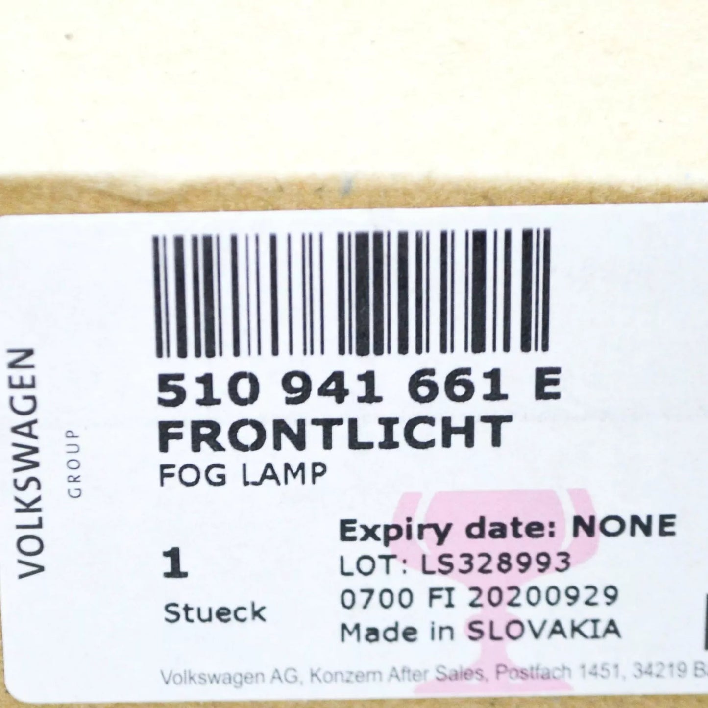 NEW VW GOLF SPORTSVAN MK7 5G FRONT LEFT FOG LIGHT 510941661E