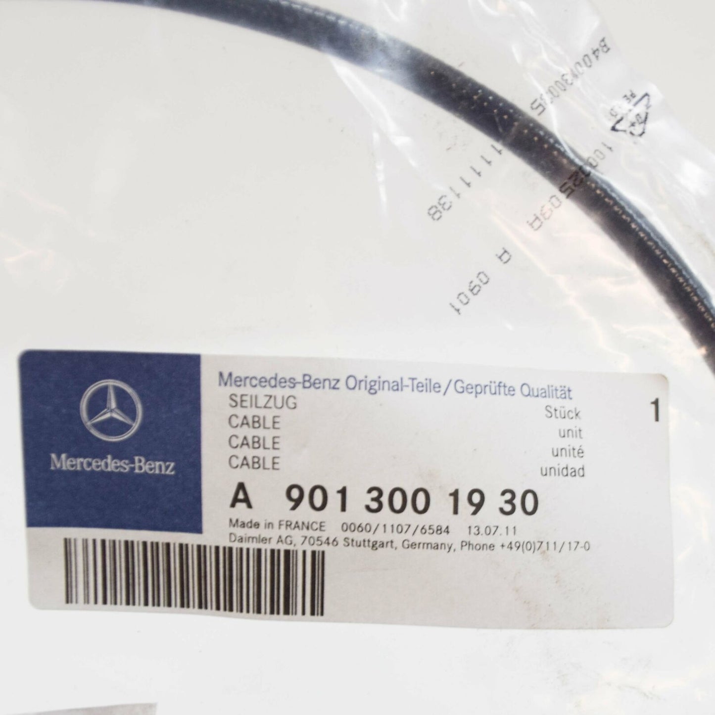 NEW MERCEDES-BENZ SPRINTER 903 THROTTLE CABLE RHD A9013001930 ORIGINAL