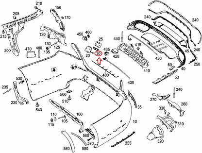 NEW MERCEDES BENZ E-CLASS W213 REAR BUMPER LOWER TOW EYE CAP A2138853401