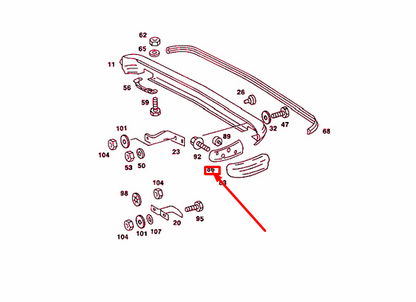 NEW MB SALOON W123 REAR BUMPER RIGHT REINFORCEMENT A1238803416 ORIGINAL