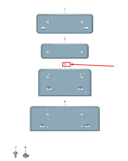 new audi a5 f5 front bumper license plate holder 8w6807285aa3fz original