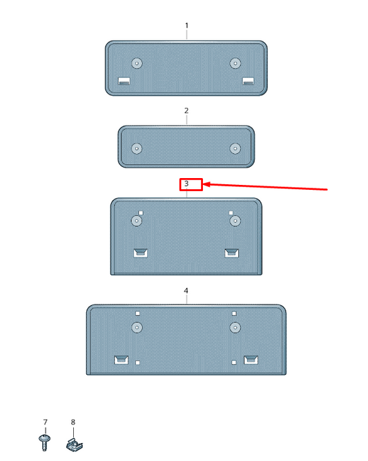 new audi a5 f5 front bumper license plate holder 8w6807285aa3fz original