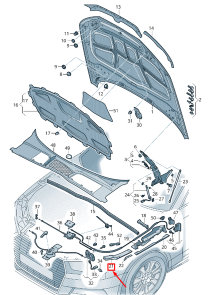 NEW AUDI A5 F5 FRONT RIGHT HEADLIGHT COVER 8W6805286A 9B9 8W6805286A9B9 ORIGINAL